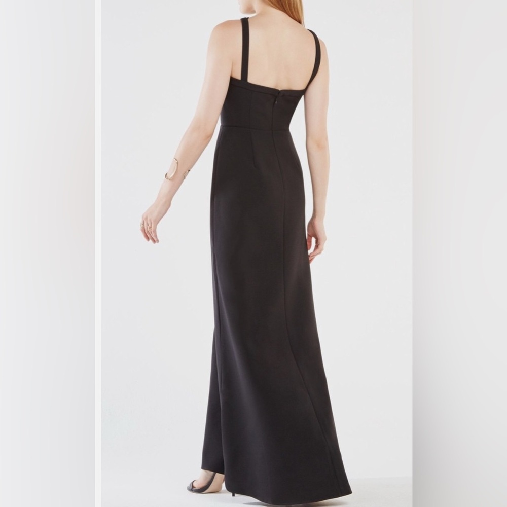BCBGMAXAZRIA ANGIE CUT OUT FRONT SLIT GOWN MAXI DRESS SIZE 10 - Picture 5 of 17